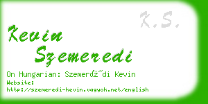 kevin szemeredi business card